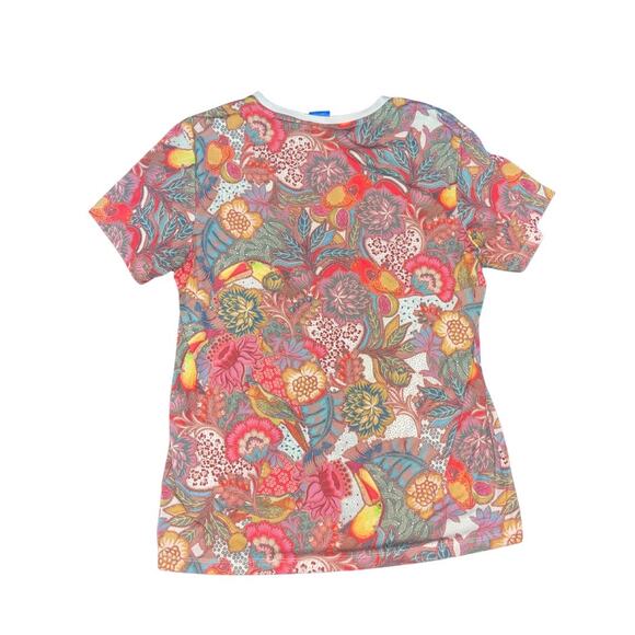 Adidas Farm FUGIPRABALI Floral Boyfriend Shirt Size Small Trefoil Logo Sports - Picture 2 of 5